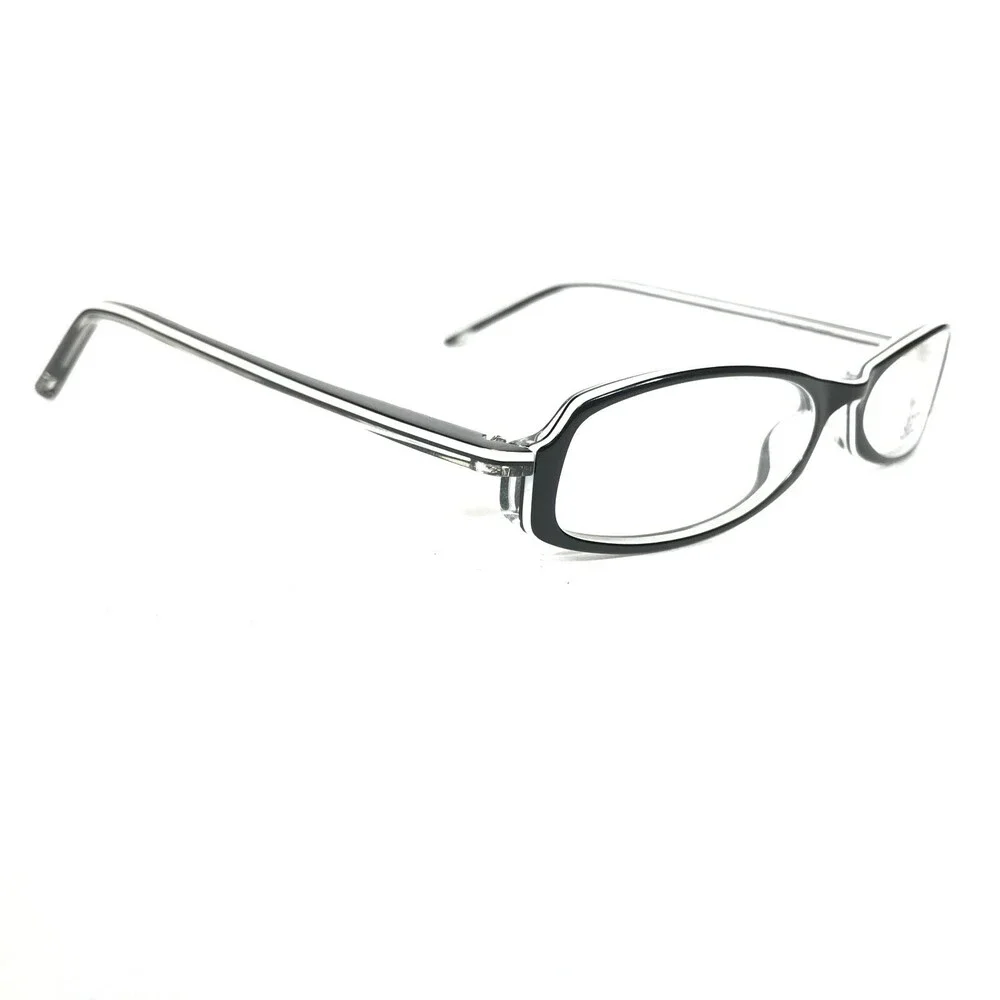 See Eyeglasses Frames 3405 COL.5009 Black White Clear Rectangular 53-17-140